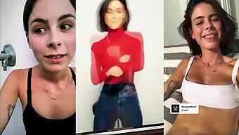 Lena Meyer'S Strakke Kutje In Een Schilderachtige Aftreksessie