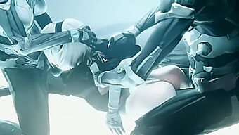 3some Anal Action With 2b Robot