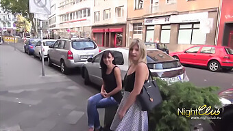 German Amateur Blonde Gives Oral To Her Friend'S Husband In A Parking Lot