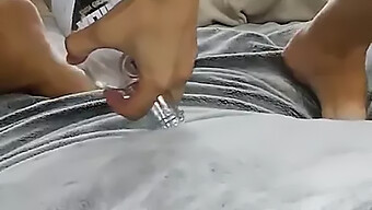 Small-Titted Teen'S Intense Masturbation With Bottle And Gape