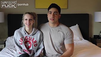 A Latino College Football Player Has Sex With A Petite Blonde Vaper In His Dorm.