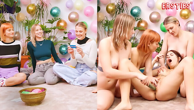 First-Ever Daring Ring Orgy With Five Stunning Blondes And Toys