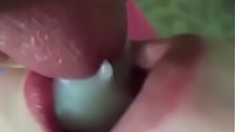 Hot Mouth Action With A Cool Cumshot