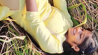 The Adorable Girl In A Yellow Dress Gets Fucked In The Fields By A Well-Ended Man