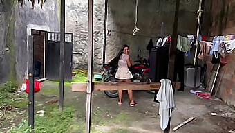 A Colombian College Student Encounters Her Professor In The Backyard And Engages In Sexual Activity With Him