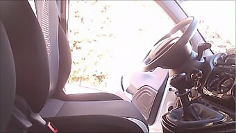 Spy On A Milf'S Car Sex With Pov