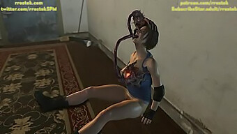 La Rencontre Dangereuse De Jill Valentine Avec Un Monstre Parasite Dans La Parodie Animée De Resident Evil