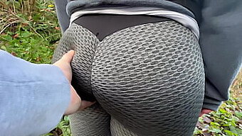 Busty Brunette With Big Ass Gets Groped In The Park