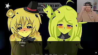 Freddy'Nin Anime'Sinde Beş Gecede Foxy Ve Goldie'Nin Büyük Göğüsleri Ve Büyük Poposu