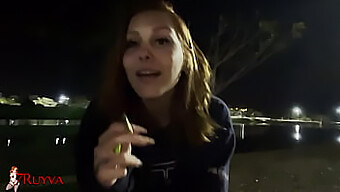 Redheaded Beauty Gets Fucked In The Middle Of The Street