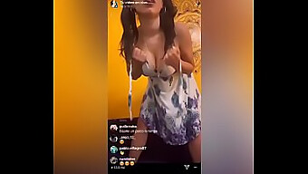 Live Video Broadcast On Instagram Featuring A Young Amateur From Argentina With Perky Breasts