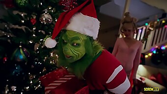 Cherie Deville Leads Christmas-Themed Group Sex With Grinch Parody