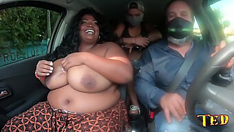 Brazillian Beauties Ride Around Town In Car, Showcasing Their Assets