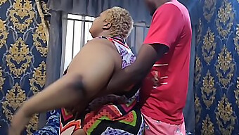 African Beauty With A Curvy Figure Satisfies With Oral Skills And Big Boobs