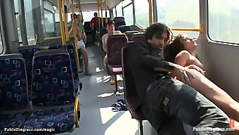 Public Display Of Bdsm Bondage And Fucking On A City Bus