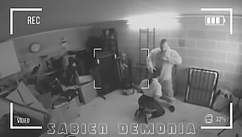 O Encontro Íntimo De Sabien Demonia Com O Funcionário Da Escola Capturado Em Cctv