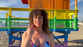 A Mature Jewish Woman Encounters A Stranger At The Beach And Engages In Sexual Activity With Him While Wearing A Bikini.